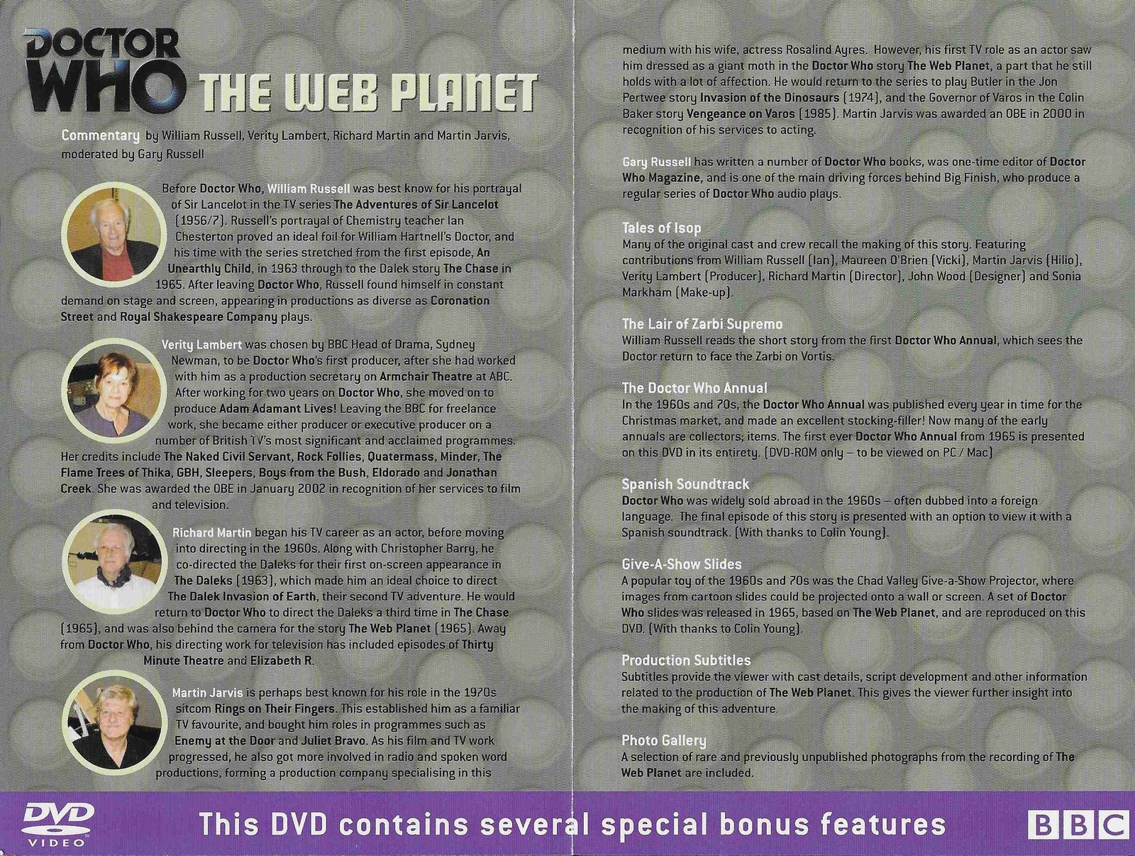 Inserts from BBCDVD 1355